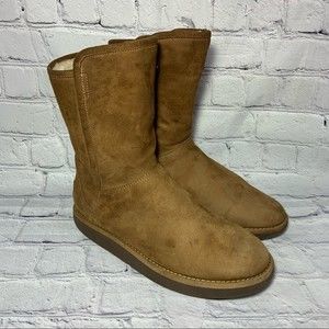 UGG Chestnut Suede Short Boots Sz 7